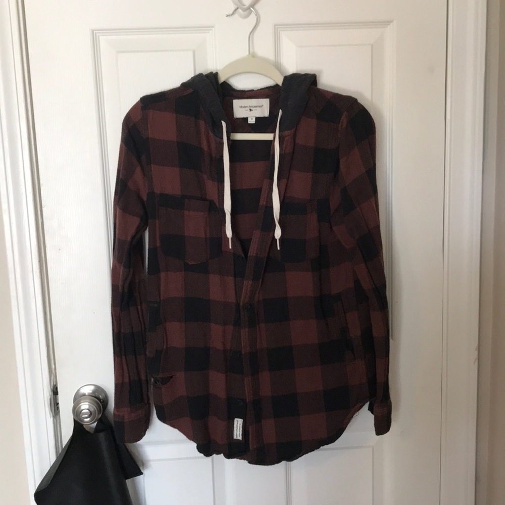 Small, modern amusement hooded flannel